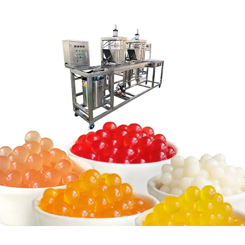 चीन से बोबा बबल मिल्क टी पॉपिंग बर्स्टिंग बोबा मैन्युफैक्चरिंग लाइन जेली पॉप आइसक्रीम बनाने की मशीन