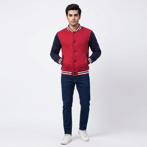 Blouson universitaire d'hiver pour homme grande taille, personnalisable OEM, en toile, imperméable, respirant, réversible, haute qualité, personnalisable sur le devant - Product Image 1