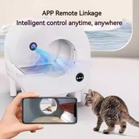 Bac à litière intelligent pour chat, autonettoyant, automatique, 65L, fermé, contrôle par application, surveillance vidéo, auto-désodorisation, écologique, facile