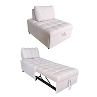 Canapé-lit convertible moderne et abordable pour salon de villa, petit canapé simple crème doux, classique et extensible