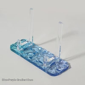 Support de Présentation Carré en Acrylique <span class=keywords><strong>Transparent</strong></span> Effet Ondulation d'Eau pour Bureau à Domicile - Product Image 4