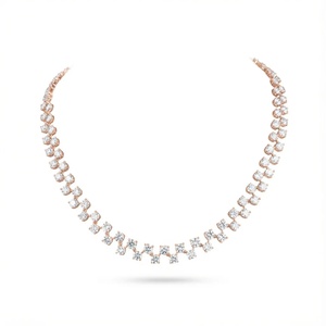 Versatile Round <b>Choker</b> Cum Necklace White Gold Classic Unisex Hip Hop Jewelry for Wedding Engagement Party - Product Image 5