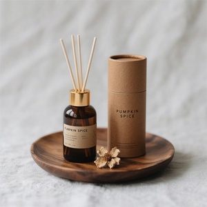 Recyclable Material Round Cardboard Luxury Glass Bottles <b>Reed</b> <b>Diffuser</b> Set Gift Packaging Cylinder Aromatherapy Paper Tube - Product Image 1