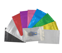 QUANTITÉ MINIMALE DE COMMANDE 500 stock sacs à fermeture à glissière feuille mylar noir mat zip serrure sac 100x150mm