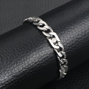 Pulsera de cadena para hombre, plata tibetana, 20 cm de longitud, joyería de moda, estilo callejero, CE225 - Product Image 5