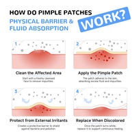 Patchs anti-acné hydrocolloïdes personnalisés en forme de cœur pour le soin des imperfections cutanées