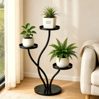 Étagère à fleurs en ardoise, support de rangement pour plantes de salon, en fer, sur pied, style simple