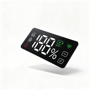Autocollant de fenêtre personnalisé pour affichage de l'énergie des batteries, avec icônes SOH, solaire, réseau, Wi-Fi, en PVC/PET, imprimé sérigraphié - Product Image 1