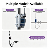 Medidor de Flujo Ultrasónico de Micro-Sensor Tipo Clamp-On, 4-20mA Analógico, para Líquidos y Aceite, Precisión +/-2%, Caudal de 0.1-5m/s