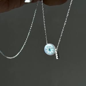 Collier pendentif en argent pur S925, style rétro français, petit diamant en forme de goutte d'eau, design luxueux, pendentifs de haute couture, breloques - Product Image 1