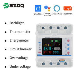 4-фазный 380 В 100A Tuya, Wi-Fi интеллектуальный выключатель, двунаправленный измеритель энергии, напряжение, протектор, Реле тока - Product Image 5