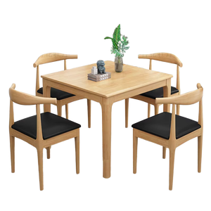 All'ingrosso Shuai Zhi moderno tavolo da pranzo di lusso Set 1 tavolo e 4 sedie mobili in <span class=keywords><strong>legno</strong></span> per casa e ristorante soggiorno - Product Image 1