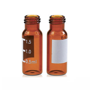 ขวดแก้วสีเหลืองอำพันใส 2 มล. ฝาเกลียว ND9 สำหรับเครื่องเก็บตัวอย่างอัตโนมัติ HPLC ใช้ในห้องปฏิบัติการ - Product Image 2