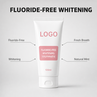 Dentifrice blanchissant orthodontique anti-caries pour usage domestique, logo personnalisé OEM ODM, menthe naturelle sans fluor, haleine fraîche, jetable