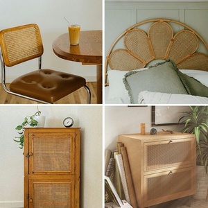 Panier de bricolage en plastique rotin sangle maille ouverte créer un panier à linge - Product Image 5