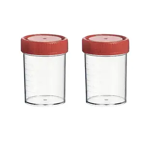 Vente en gros gobelet d'échantillon stérile transparent Récipient à urine jetable en plastique 60ml Récipient à urine de laboratoire