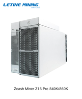 Bitmain Antminer Z15 Pro 840Ksol/s ZEC Miner, algorithme Equihash, Zcash ASIC Miner, machine de minage crypto 2780W, nouveau modèle original