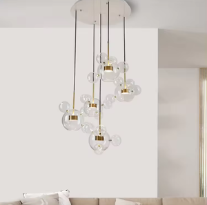 Nuevo diseño Último diseño Creativo Led Glass Bubble Pendant Villa Clear Glass Pendant Light - Product Image 3