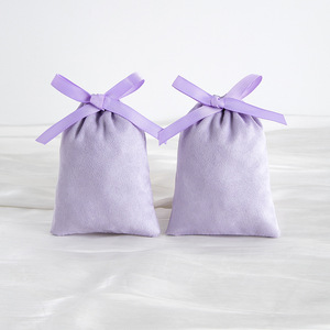 Purple Velvet Jewelry Bag <b>Drawstring</b> Storage <b>Pouch</b> Small Cloth Gift Bag For Wedding Candy Or Jewelry Packaging 7x9cm To 15x20cm - Product Image 1
