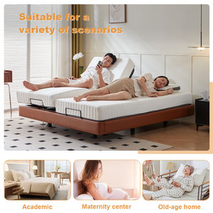 <span class=keywords><strong>Lit</strong></span> intelligent électrique avec <span class=keywords><strong>suspension</strong></span> légère <span class=keywords><strong>Lit</strong></span> domestique multifonctionnel <span class=keywords><strong>Lit</strong></span> double king-size électrique réglable - Product Image 5