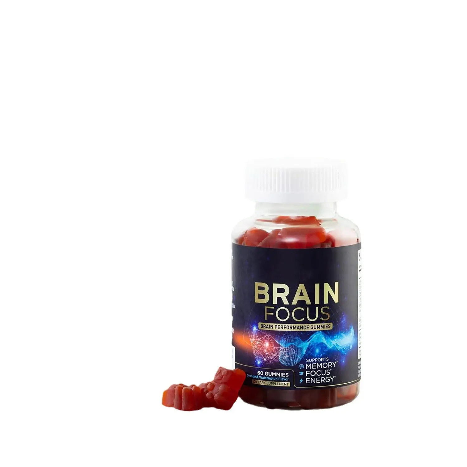 OEM Vegan Phosphatidylserine Brain Gummies Supplements With Vitamin B6 12 For Focus Organic Nootropic Gummies