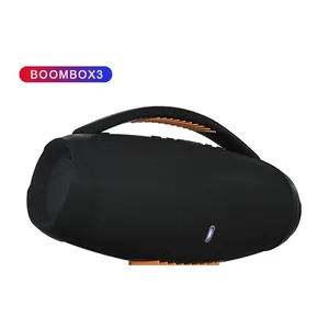 New BOOMBOX 3 Portable Boom Box 3 Stereo Wireless Waterproof Bluetooth Boombox Speaker With Led Light