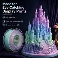 Filament PLA mat arc-en-ciel personnalisé, diamètre 1,75 mm, 1 kg par bobine, couleur dégradée pastel, impression 3D OEM, vente en gros sous vide