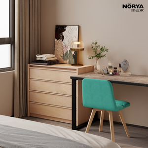 NORYA <span class=keywords><strong>Commode</strong></span> à 4 tiroirs en hêtre massif italien, style minimaliste européen, meuble de rangement moderne pour chambre à coucher, en bois pour la maison - Product Image 2