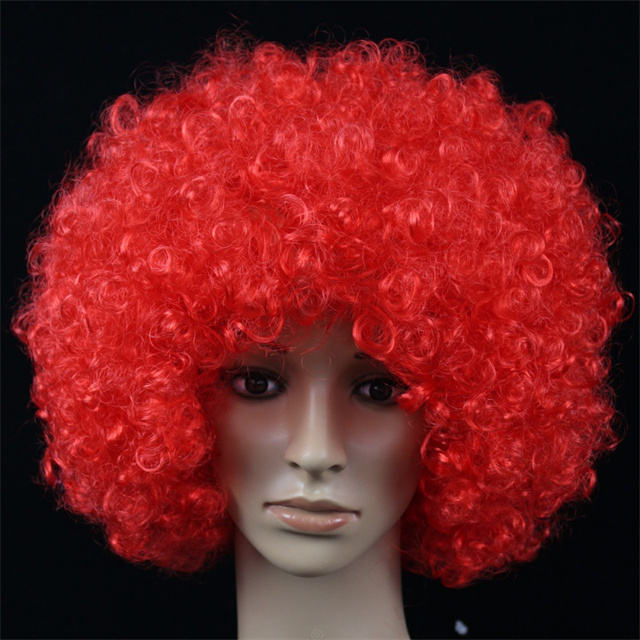 Rojo de peluche explosivos cabeza peluca