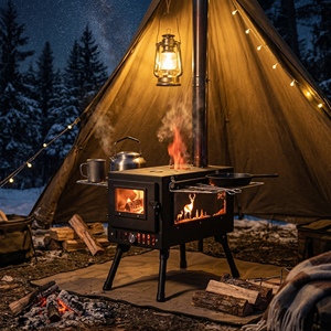 <span class=keywords><strong>Stufa</strong></span> Pieghevole Portatile per Campeggio e Picnic all'Aperto, con Finestra di Visualizzazione, per 3-5 Persone - Product Image 6