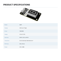 Modul Tampilan LED Tujuh Segmen Satu Digit 0 56 Inci Kontrol Serial Titik Desimal Untuk Penghitung Waktu Arduino