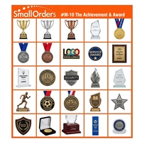 Ensemble de récompenses personnalisées M10, trophée en cristal K9, médaille, plaque, certificat d'honneur, coffret cadeau en velours de luxe pour cérémonie de reconnaissance d'entreprise