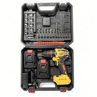 Perceuse sans fil 21V sans balais, jeu de 24 pièces, mandrin auto-serrant 10mm, couple 60N.m, outil électrique pour bricolage et réparation domestique, vente en gros OEM