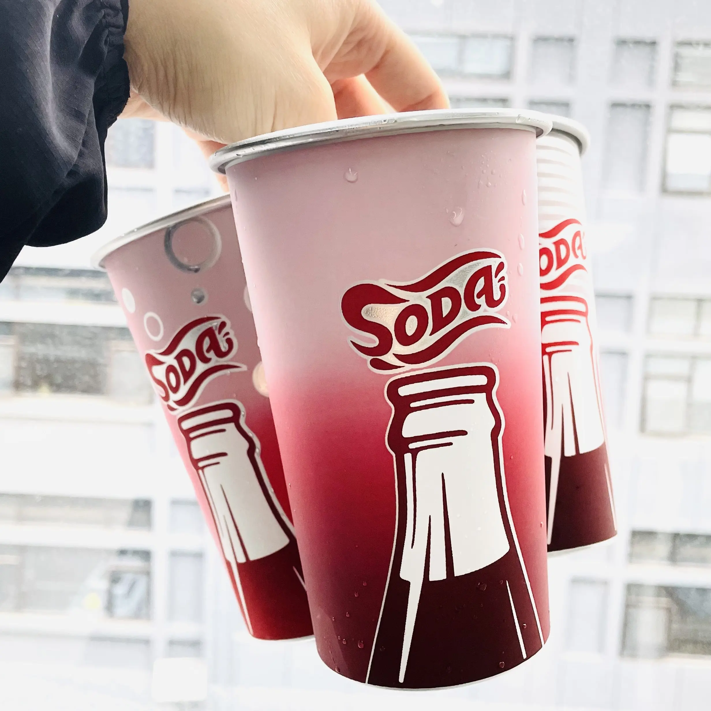 Özel Logo yeniden sıcaklık stadyumu 16 oz soğuk alüminyum sihirli tumbler renk değiştirme kupası