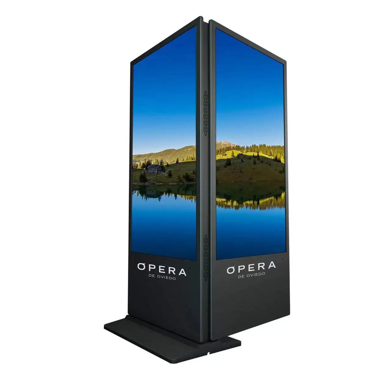 43 49 55 inch kiosk floor standing digital signage totem double-sided lcd indoor screen advertising video display player