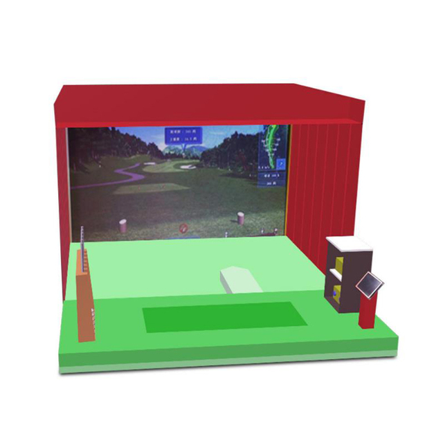 Banana Land Guangzhou Video Game Manufacturers Selling Indoor Golf Projector Screen Simulator Plastic Safe Golf Projector