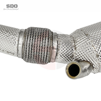 SDO Katalysator-Downpipes für Ferrari 488 3.9T V8 2015-2019 Performance-Auspuffkrümmer mit integriertem Hitzeschutz
