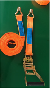 Sangles d'arrimage à cliquet robustes sur mesure pour camions de remorquage, 50 mm, 5T, 9 m, 11 m, en polyester, avec double crochet en J - Product Image 2