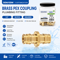 Raccord de couplage KING SMART 1/2 pouce en laiton forgé à faible teneur en plomb, lisse F1960/PEX-A, résistant à la corrosion, utilisation longue durée (USA Canada livraison gratuite)