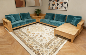 Tapis Wilton en polypropylène tissé, écologique, antidérapant, fabriqué à la machine, à poils moyens de 1,3 cm d'épaisseur, pour salon - Product Image 4