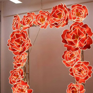 New Wedding Event Backdrop Landscape Window Display Led Lights Outdoor Decoration Eva Artificial Giant <b>Flowers</b> - Product Image 1