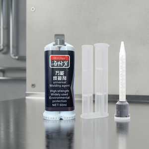 Colle de <span class=keywords><strong>soudure</strong></span> à <span class=keywords><strong>froid</strong></span> époxy bicomposante 1:1 AB, adhésif haute résistance, imperméable, pour réparation de radiateurs, tuyaux en fonte et métaux - Product Image 2