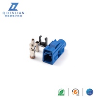 Fakra HSD konektor koaksial betina C (RF) Set Crimping SMB nyaman biru untuk kode C otomotif