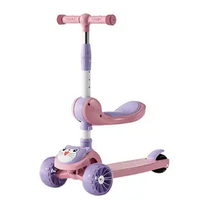 Manufacturer Wholesale Baby Products Child Skate Scooter Foot Kick Scoter China for Kids Cheap Price 5 in 1 PU Planar 80 Kg