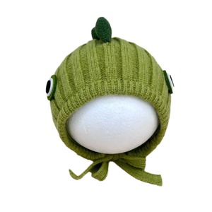 Chapeau <span class=keywords><strong>et</strong></span> écharpe pour garçon en tricot épais pour l'automne <span class=keywords><strong>et</strong></span> l'hiver, mignon petit dinosaure, protection des oreilles, coupe-vent pour bébés - Product Image 1