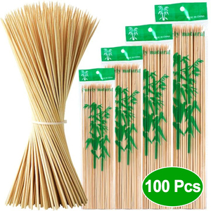 Bán buôn tùy chỉnh dùng một lần tre xiên lớn 30 tre mái chèo teppo BBQ gỗ dính xiên - Product Image 2