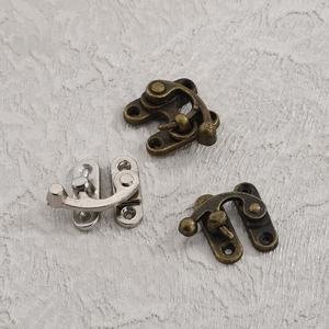 Serrure à crochet moderne et simple en alliage de zinc électroplaqué pour boîte cadeau en bois, boucle de fixation, accessoires de bagage, <span class=keywords><strong>appareil</strong></span> <span class=keywords><strong>photo</strong></span> - Product Image 4