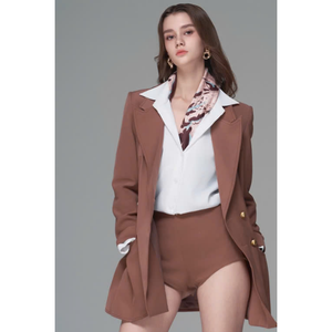 เสื้อสูทเบลเซอร์ของผู้หญิงผ้าคุณภาพสูงออกแบบได้ตามต้องการป้าย - Product Image 4