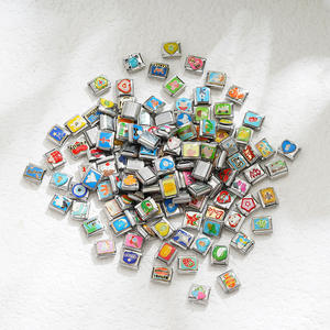 Módulos <span class=keywords><strong>de</strong></span> Dijes para Pulseras Italianas <span class=keywords><strong>de</strong></span> Acero Inoxidable con Incrustaciones <span class=keywords><strong>de</strong></span> Circonita, Diseño <span class=keywords><strong>de</strong></span> Ojo, Luna, Tortuga, Loto y Corazón, Venta Caliente 2025 - Product Image 3