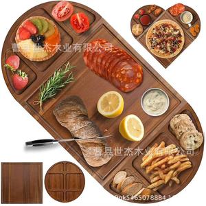 Planche à découper ovale en bois magnétique avec compartiments, compatible lave-vaisselle, pour usage domestique - Product Image 2